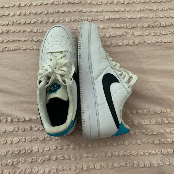 Nike Air Force 1 low worldwide white blue fury black - Picture 6 of 7